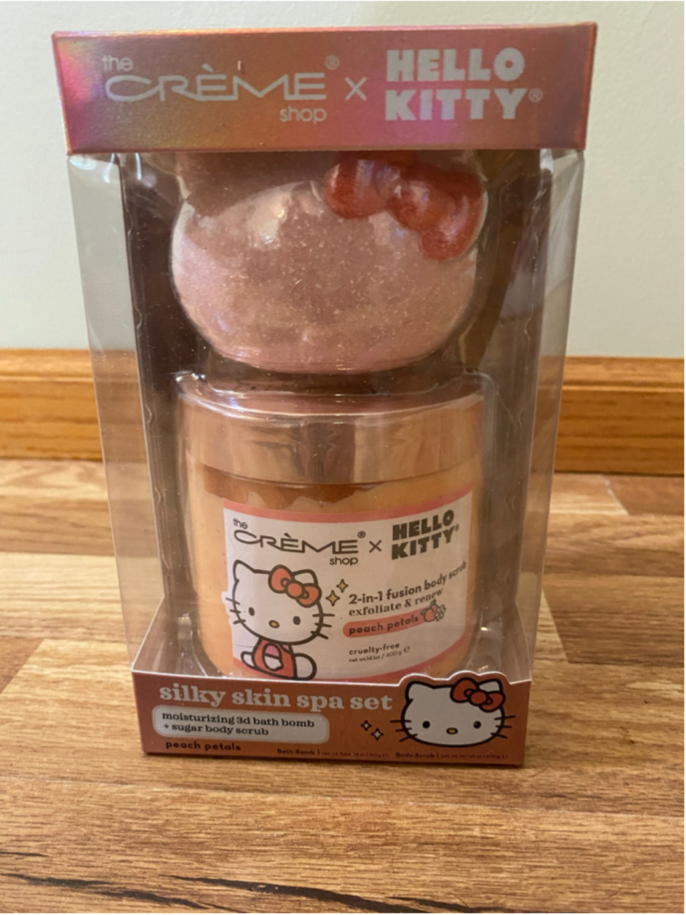 The Crème Shop x Hello Kitty Peach Petals Silky Skin Spa Set